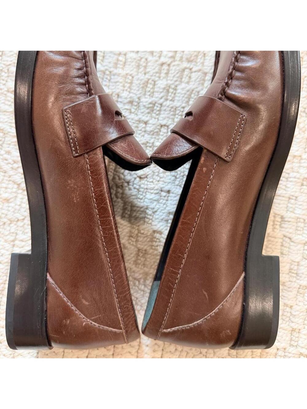 Reformation Ani Ruched Loafers in Black Leather - Picture 8 of 9